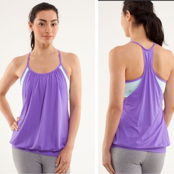 Lululemon No Limits Tank Racerback Mesh Shelf Bra Loose Fit Top Stretch Yoga M - Picture 1 of 16